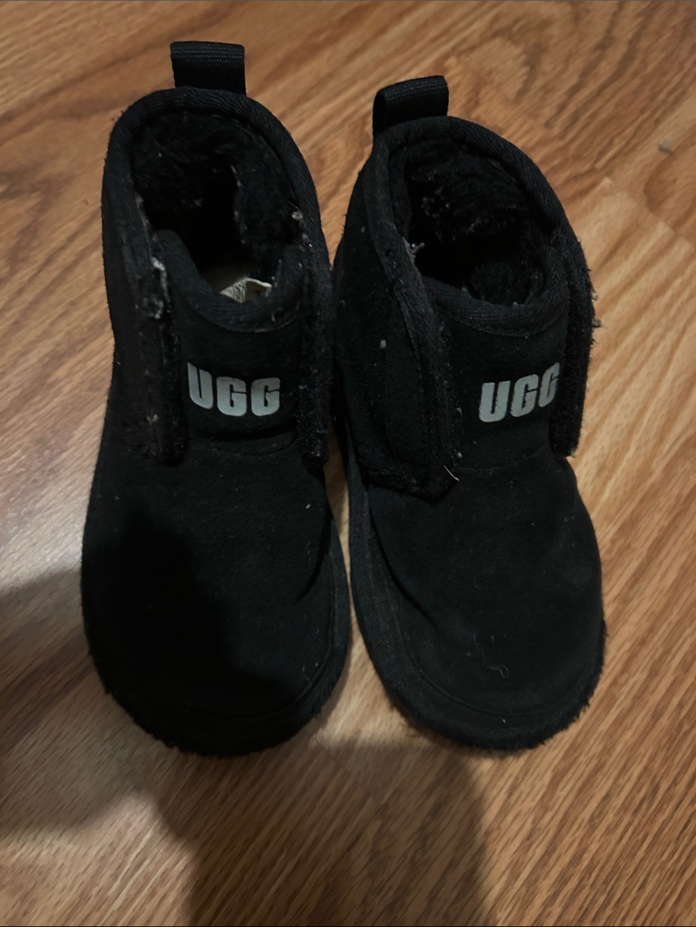 UGG Kids Black Suede One-Piece Footies